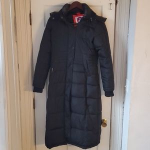 Ankle-Length Size Small Black Parka